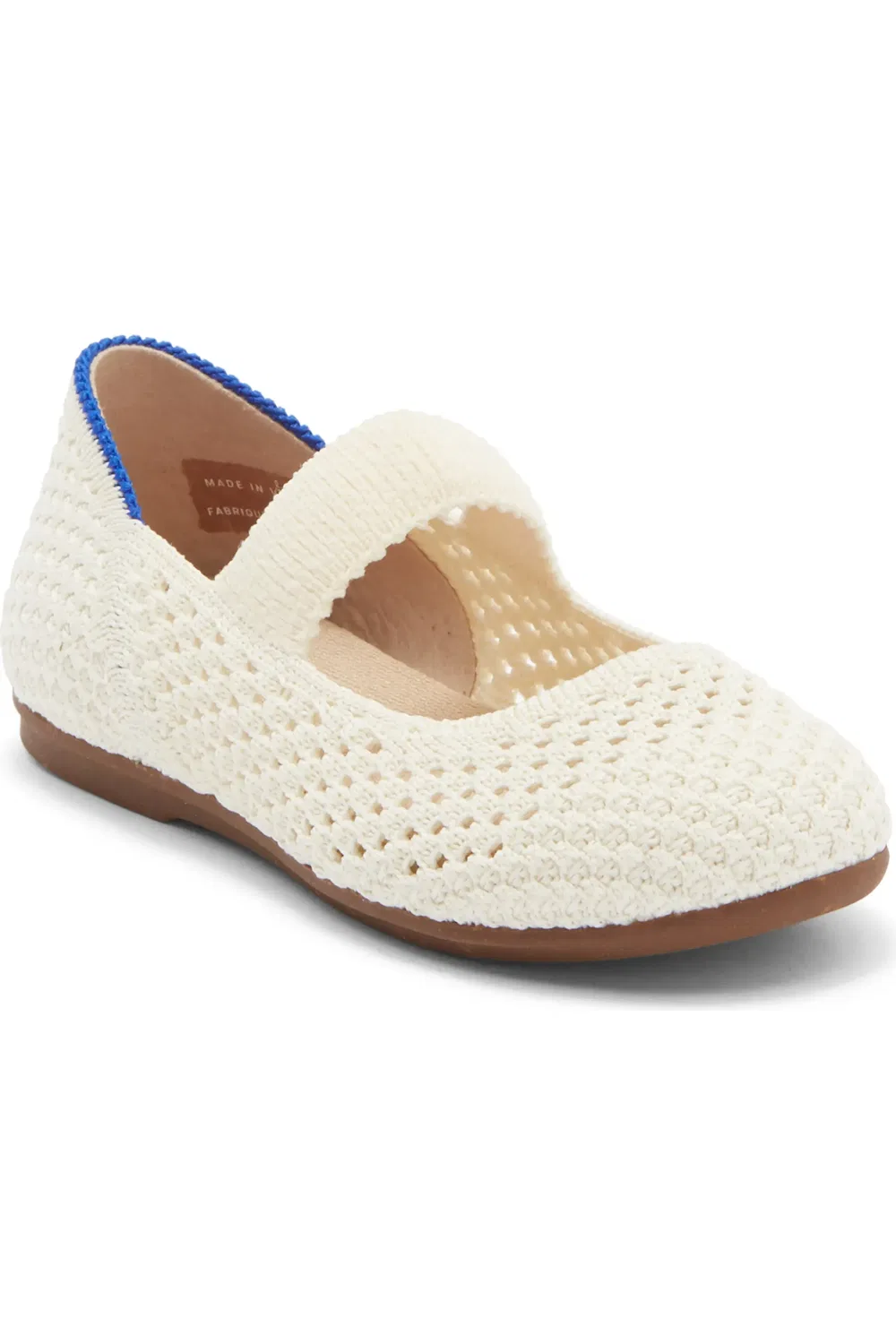 Детские туфли Мэри Джейн на плоской подошве Rothy's, White Open-Knit