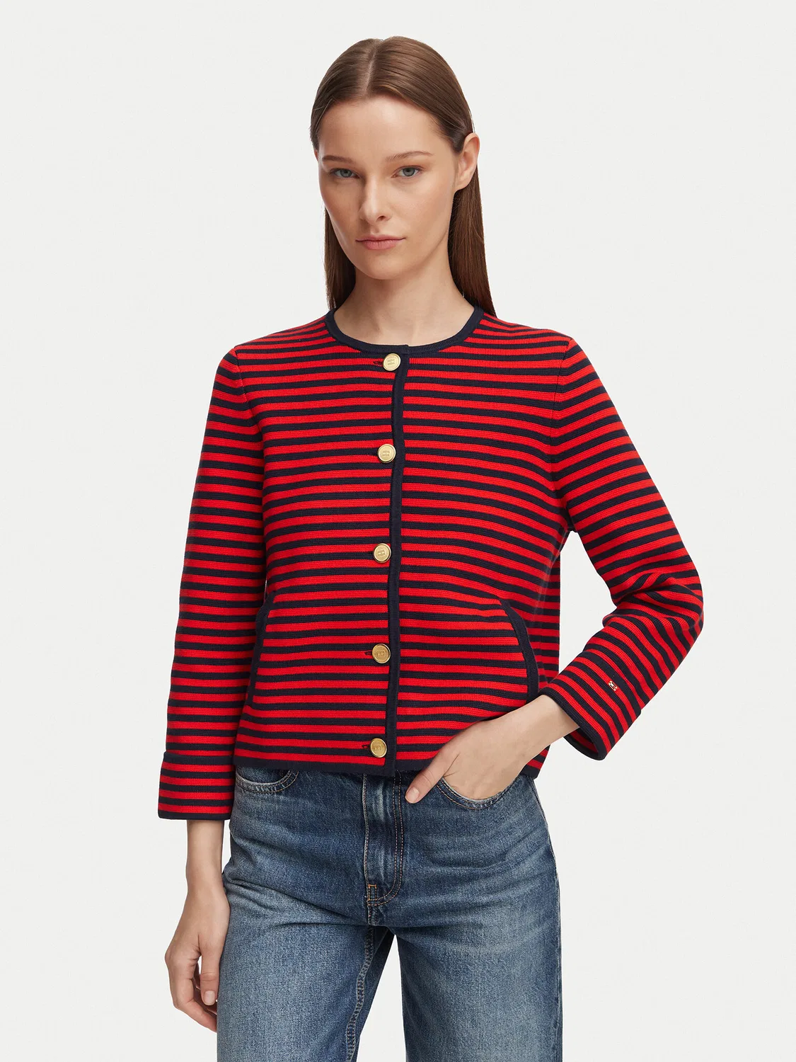 Женский кардиган стандартного кроя Tommy Hilfiger, разноцветный