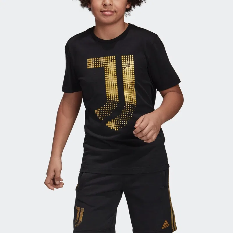 Детская футболка с принтом Juventus Adidas, Black — фото 3