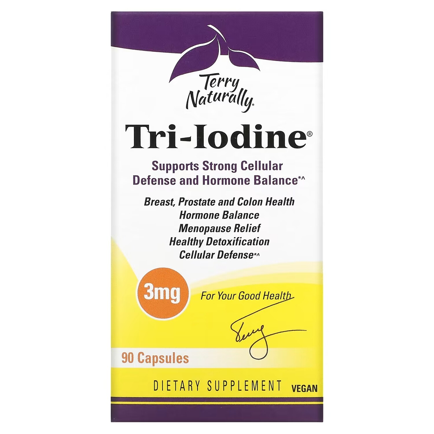 

Добавка Terry Naturally Tri-Iodine, 90 капсул