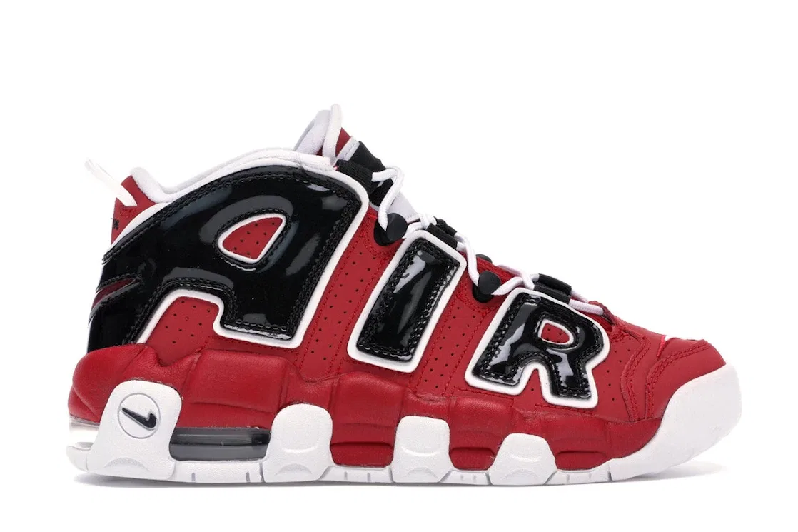 Детские кроссовки с принтом Nike Air More Uptempo Nike, Varsity Red/White-Black