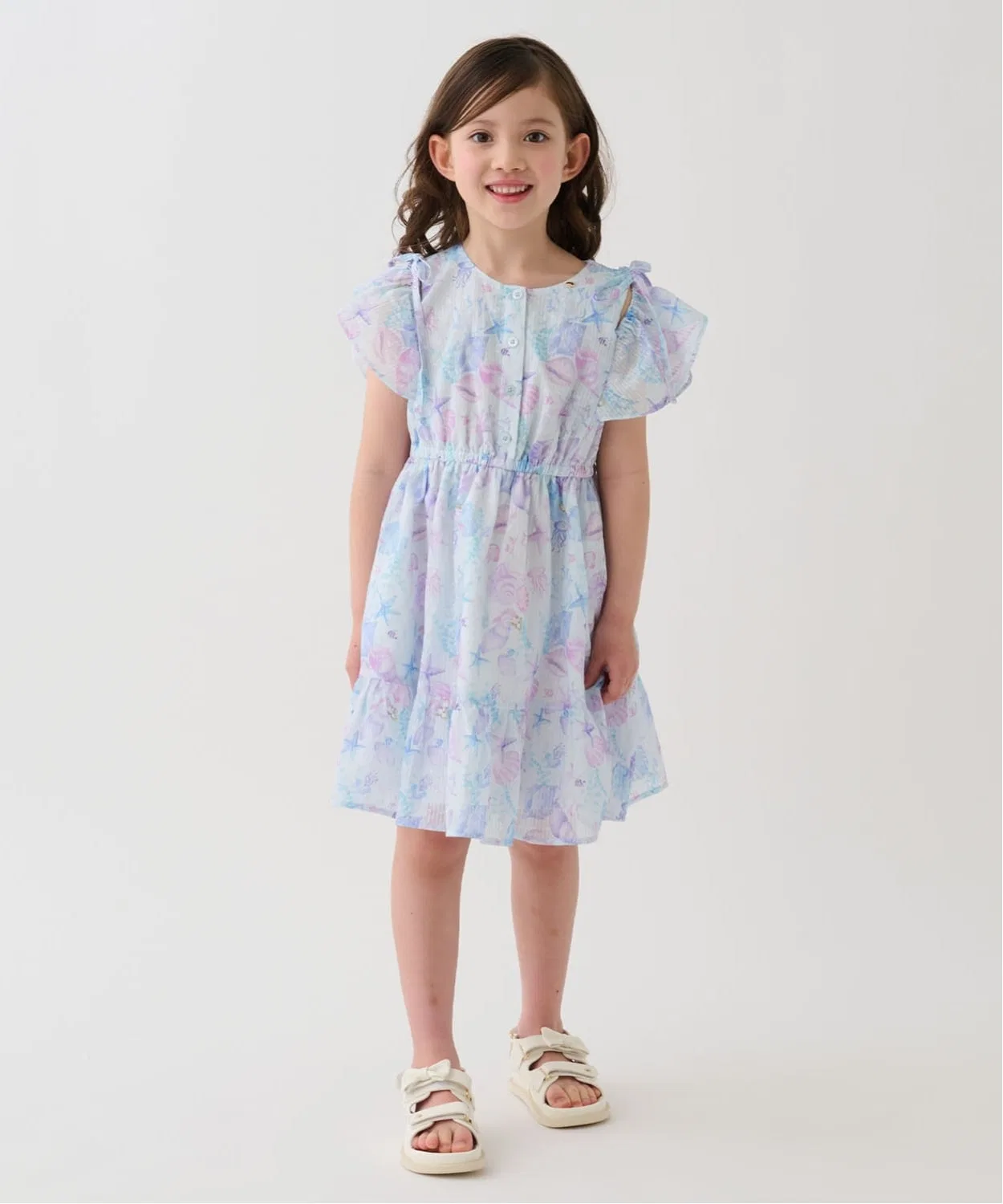 Детское платье-рубашка с принтом CORAL COVE kate spade new york kids, Lilac