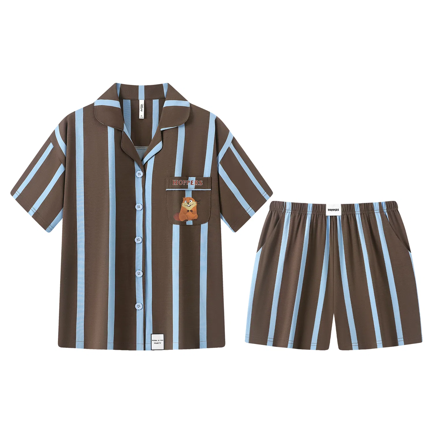 Детский комплект пижам с принтом Gongdie, Dark Coffee-Women's
