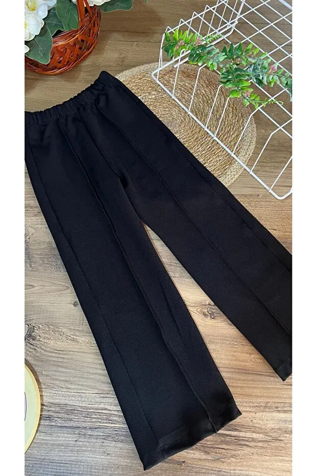 Детские брюки для девочек с широкой штаниной Basics Babyelisco, Black