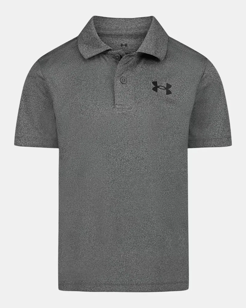 Детское поло для мальчиков с влагоотводящей тканью UA Matchplay Twist UnderArmour, Castlerock/Black