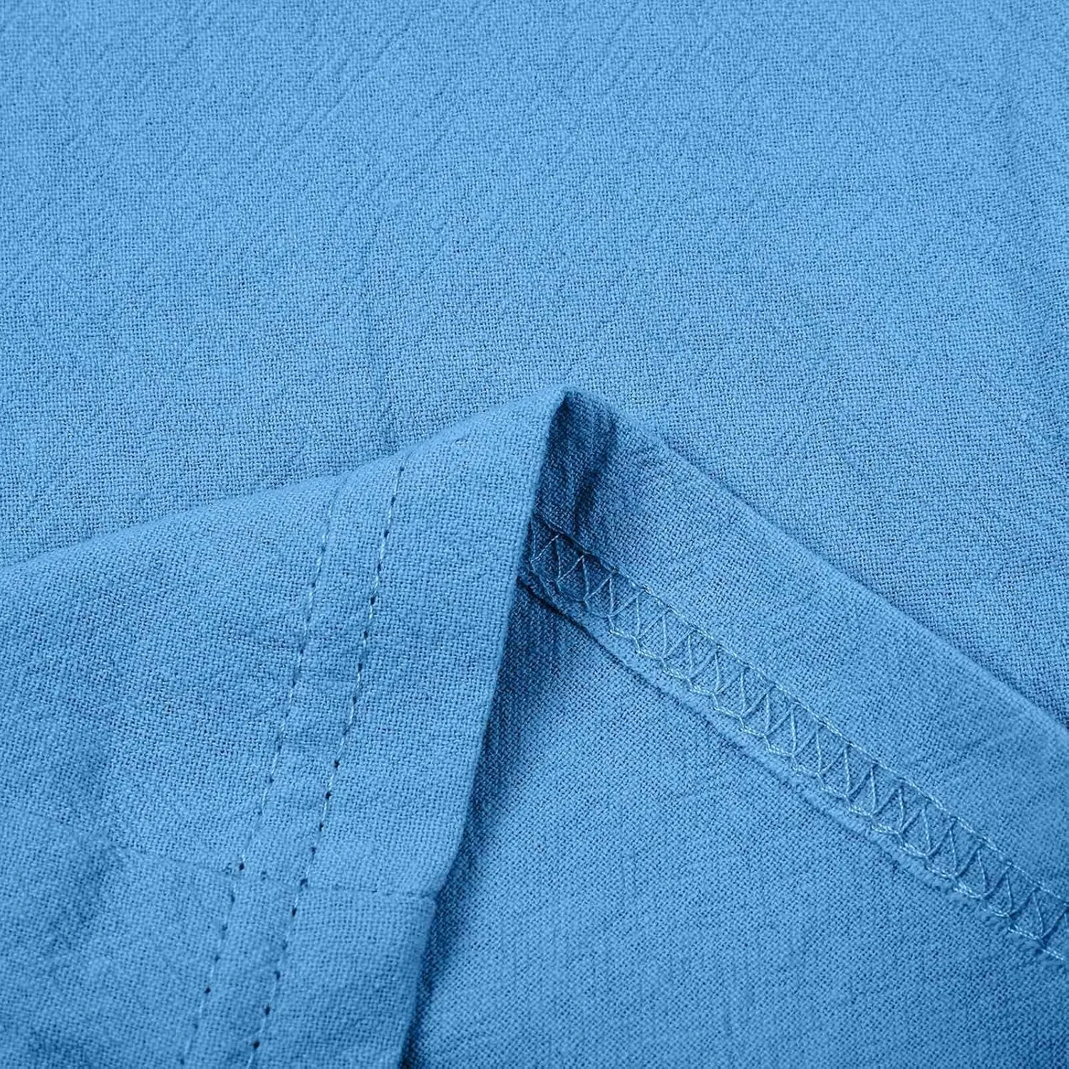 Мужские брюки из хлопка и льна Casual A76, синий — фото 3