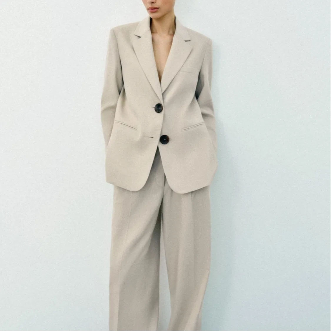 Женский деловой костюм Light Beige ZARA, Light Beige — фото 4
