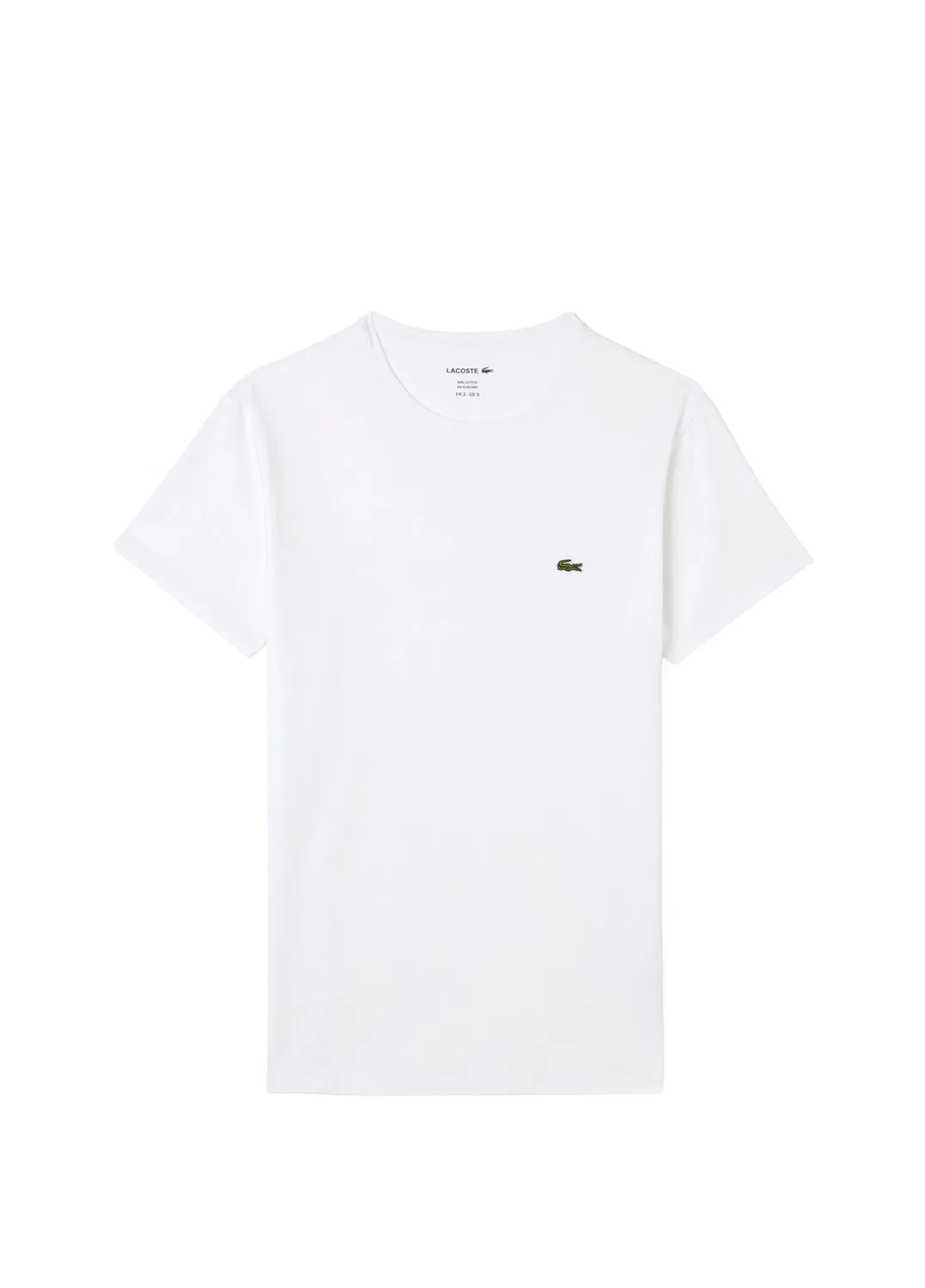 Футболка Lacoste, хлопок с эластаном, белый