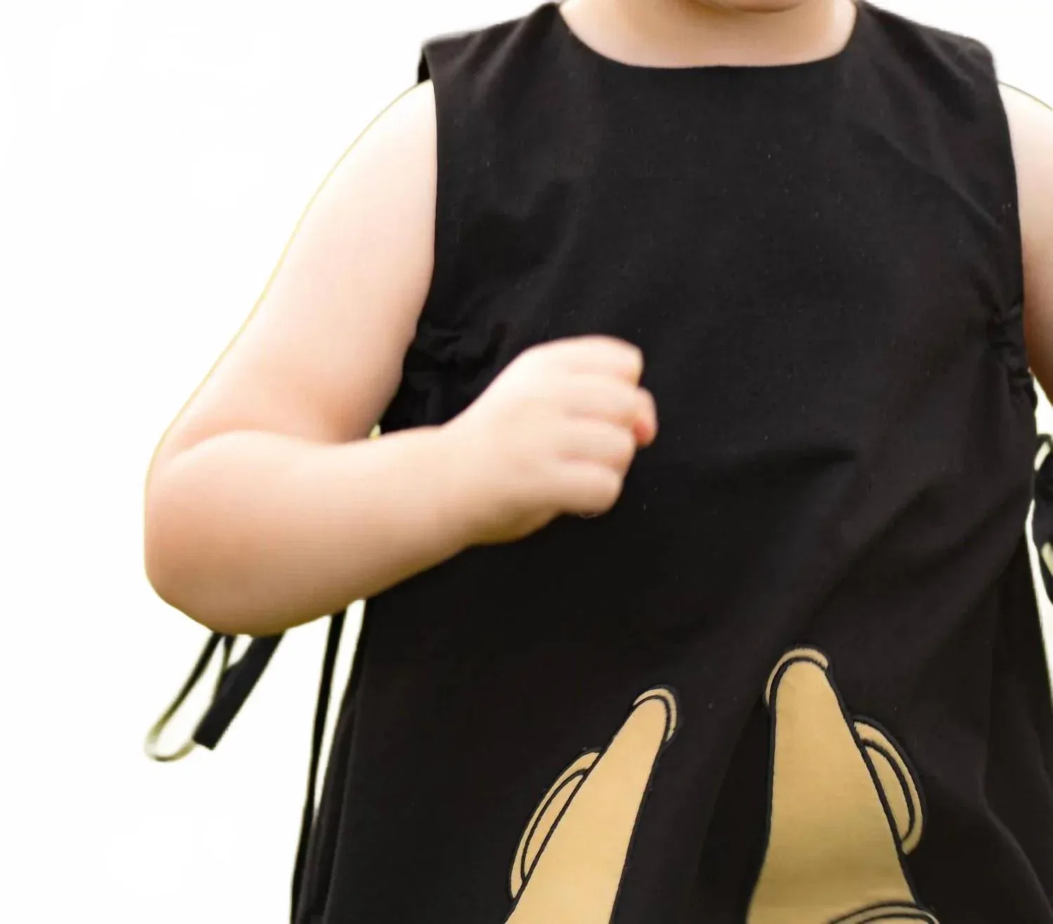 Детский комбинезон с принтом Game Day Jumper The Yellow Lamb, Black And Gold — фото 2