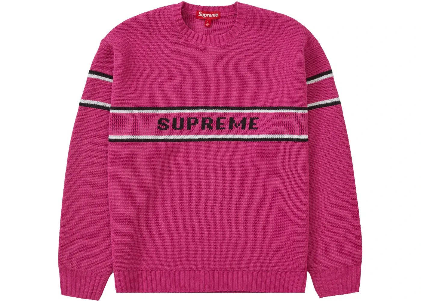 Мужской свитер с полосами Supreme Sweater (FW23), Pink
