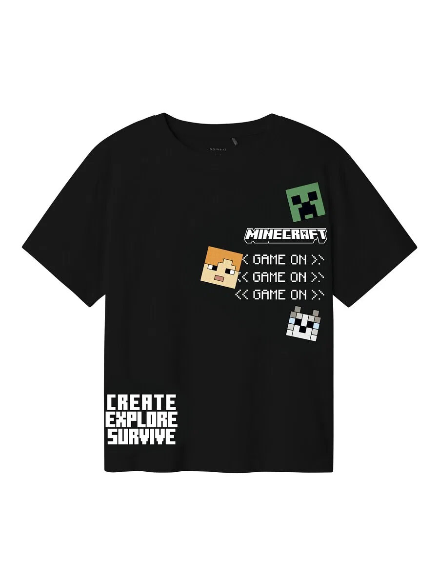 Футболка NAME IT "Jafar Minecraft" черного цвета