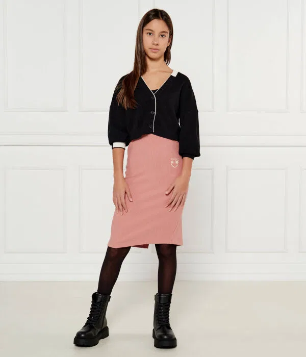 Детская юбка для девочек из вискозы Slim Fit Pinko Up, Rosa — фото 2