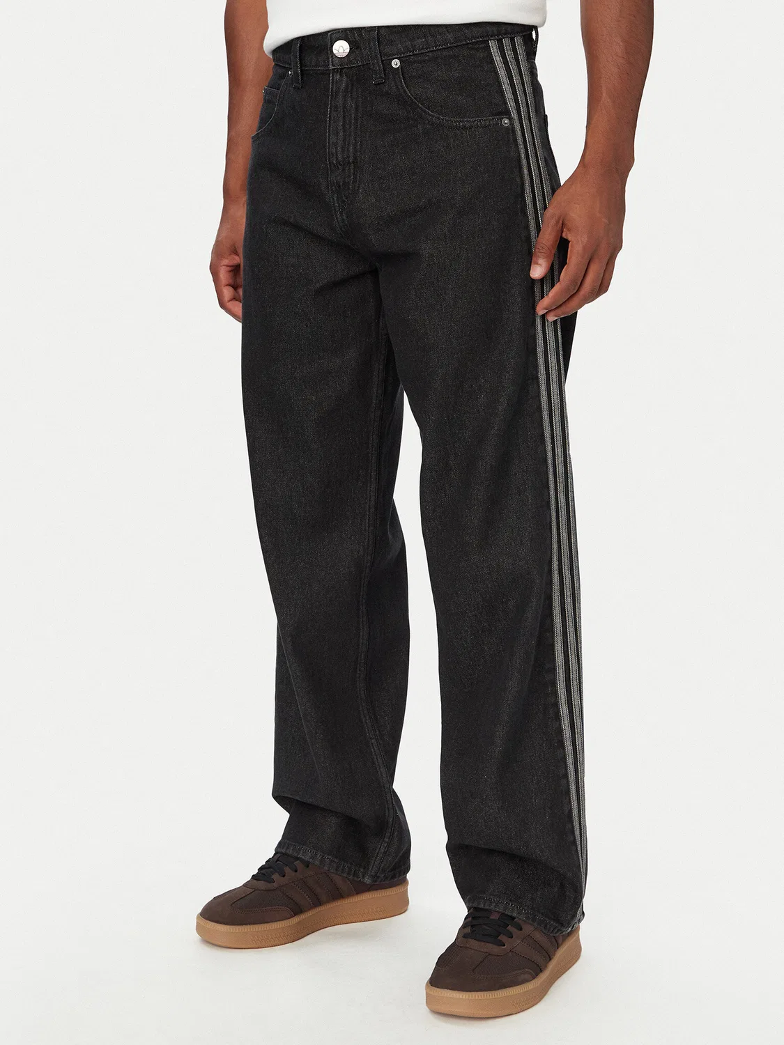 Мужские джинсы свободного кроя Firebird Adicolor Denim Adidas, черный