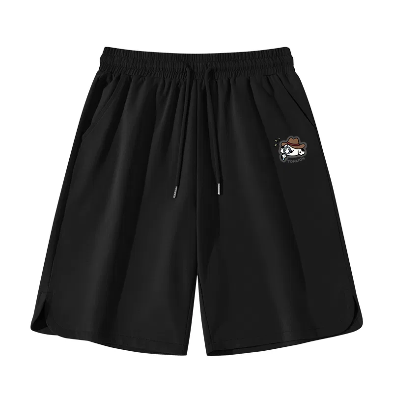 Детские шорты спортивные с разрезами Tonlion Retro Sporty Style Shorts, Цвет 220G Knitted Shorts Navy Blue — фото 4