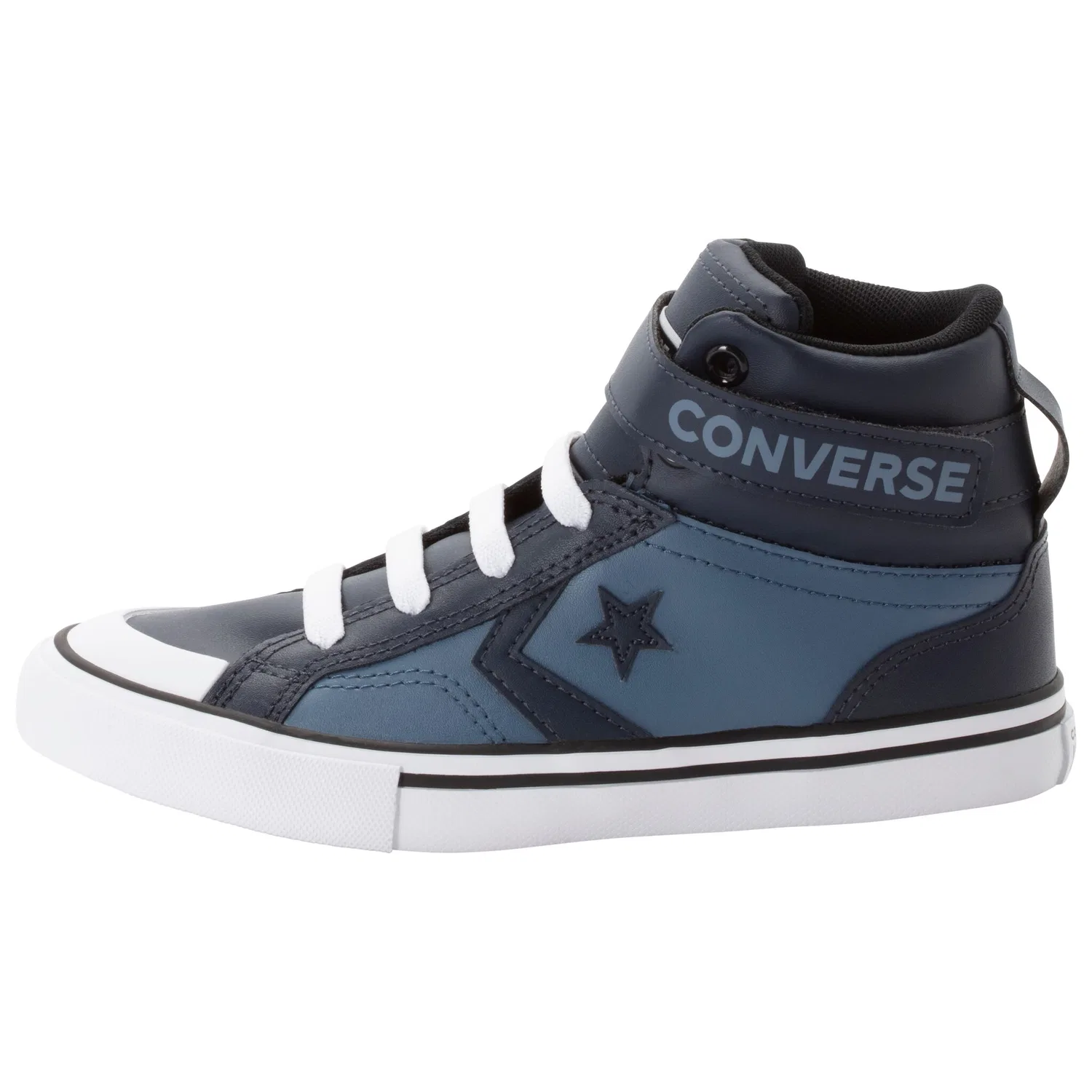 Детские кеды с липучкой и шнуровкой Converse, Midnight Pass/Lakeside Blue — фото 2