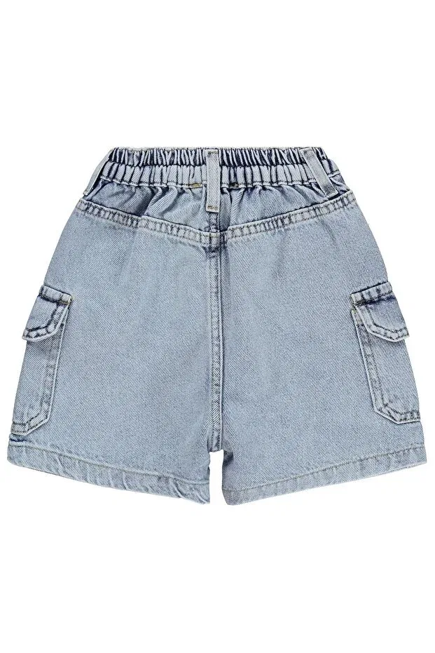 Детские шорты для девочек карго с завязками Drawstring Cargo Shorts Civil Girls, Blue — фото 2