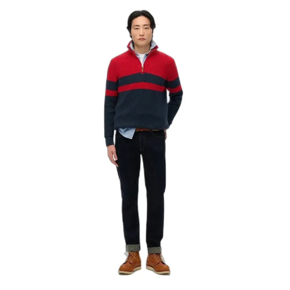 Мужской свитшот с длинным рукавом Classic Superdry, Blau Navyblau Rot — фото 3