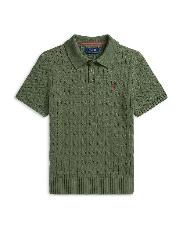 Детский свитер для мальчиков с косами Polo Ralph Lauren, Cargo Green