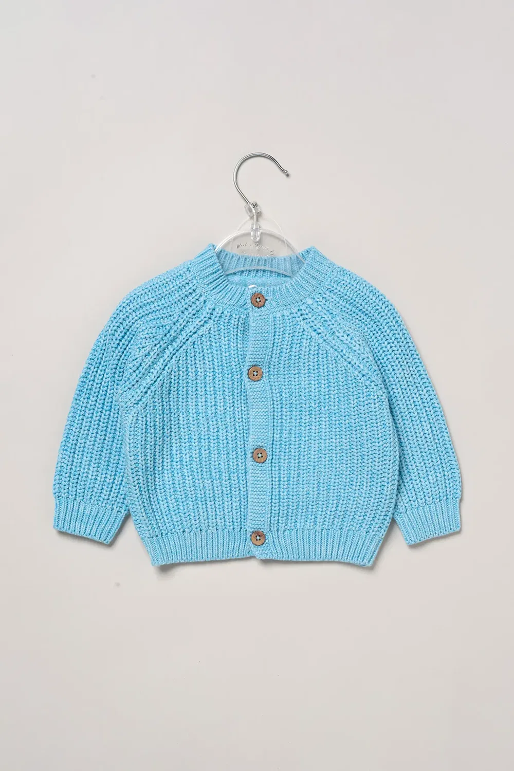Детский вязаный кардиган с вышивкой Little Star Rock A Bye Baby, Blue — фото 3