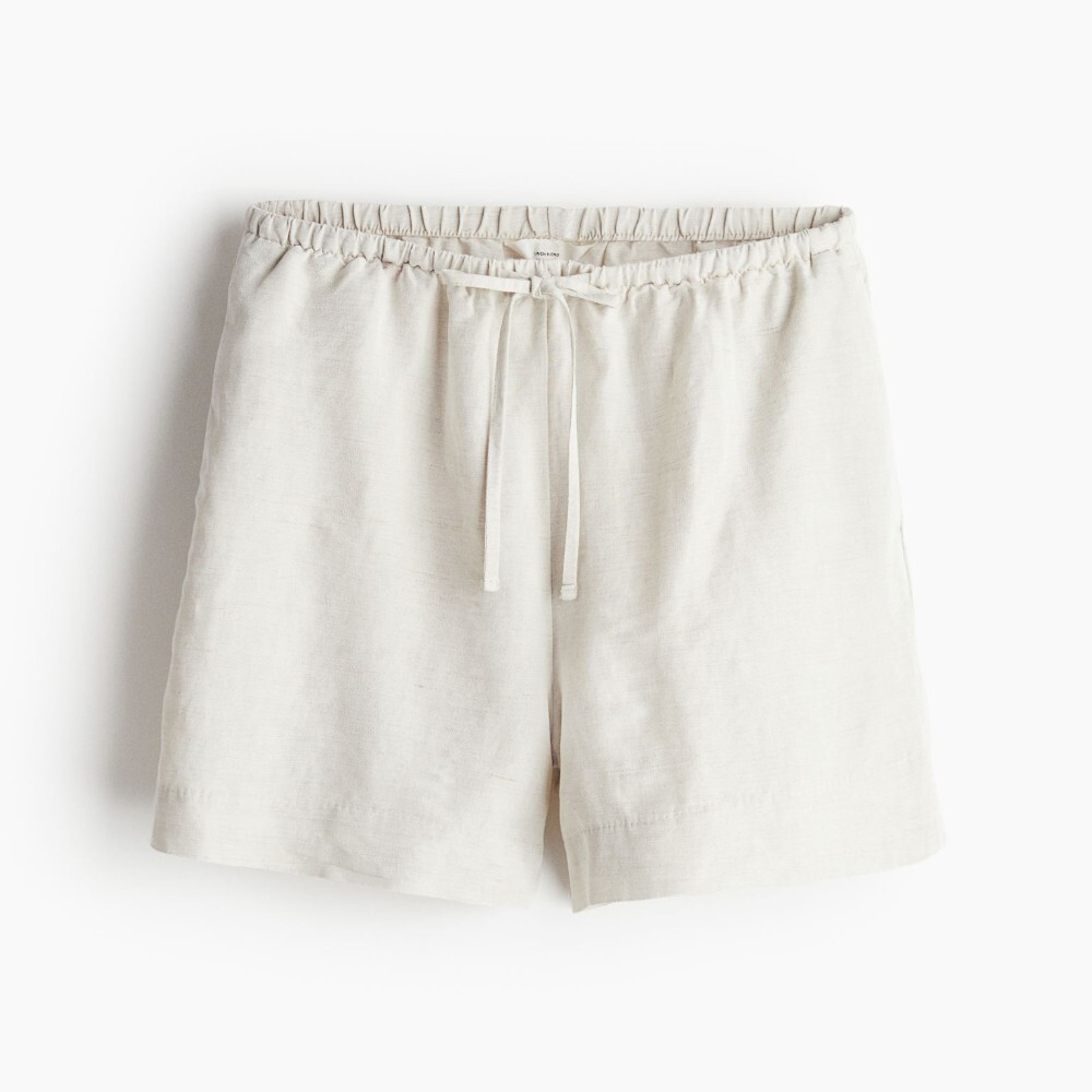 

Шорты H&M Linen-blend Pull-on, белый