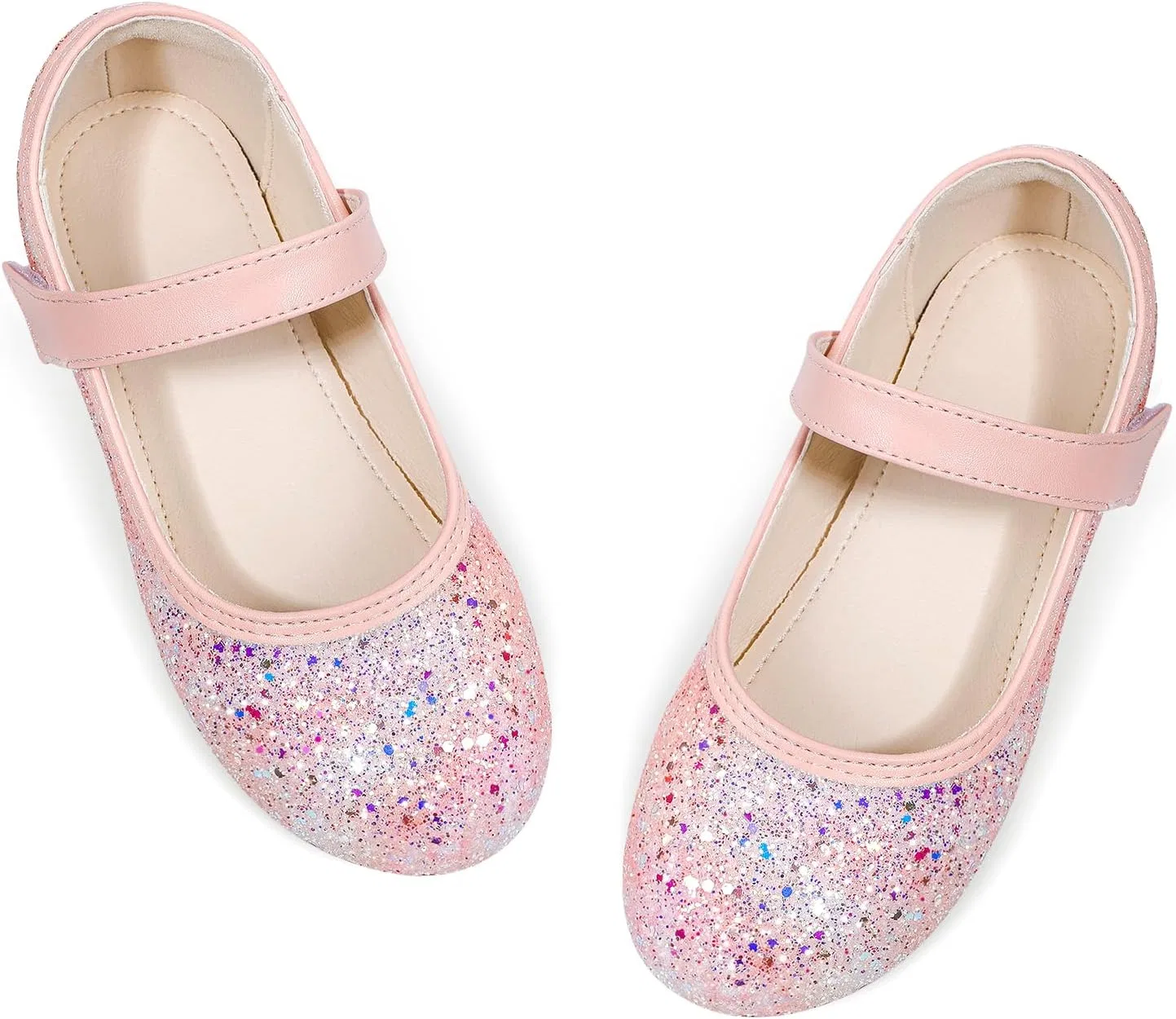 Детские балетки для девочек с блестками Mermaid Glitter Princess Secret Slippers, Mermaid Gradient Pink