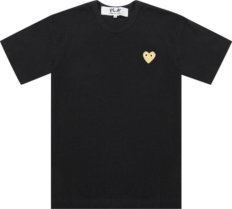 

Футболка Comme des Garçons PLAY Gold Heart T-Shirt 'Black', черный