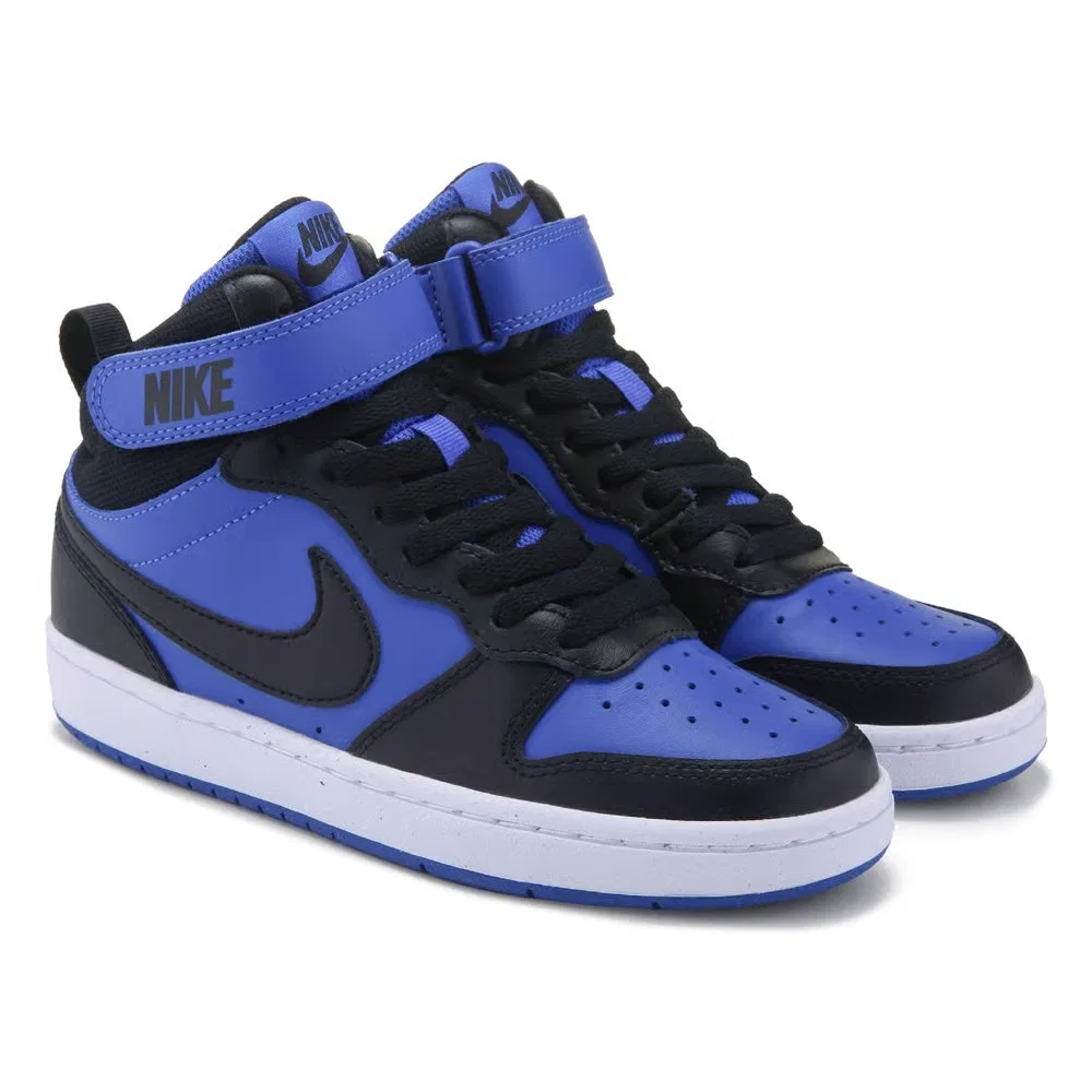 Детские кроссовки Kids' Court Borough средней высоты Nike, Black/Royal