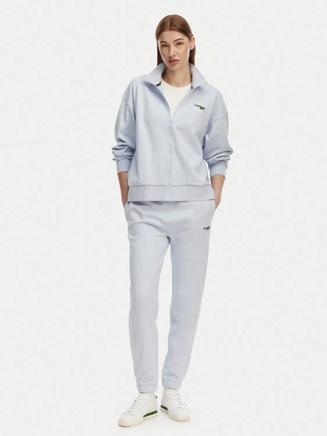 Женские спортивные штаны стандартного кроя Lacoste, голубой — фото 2
