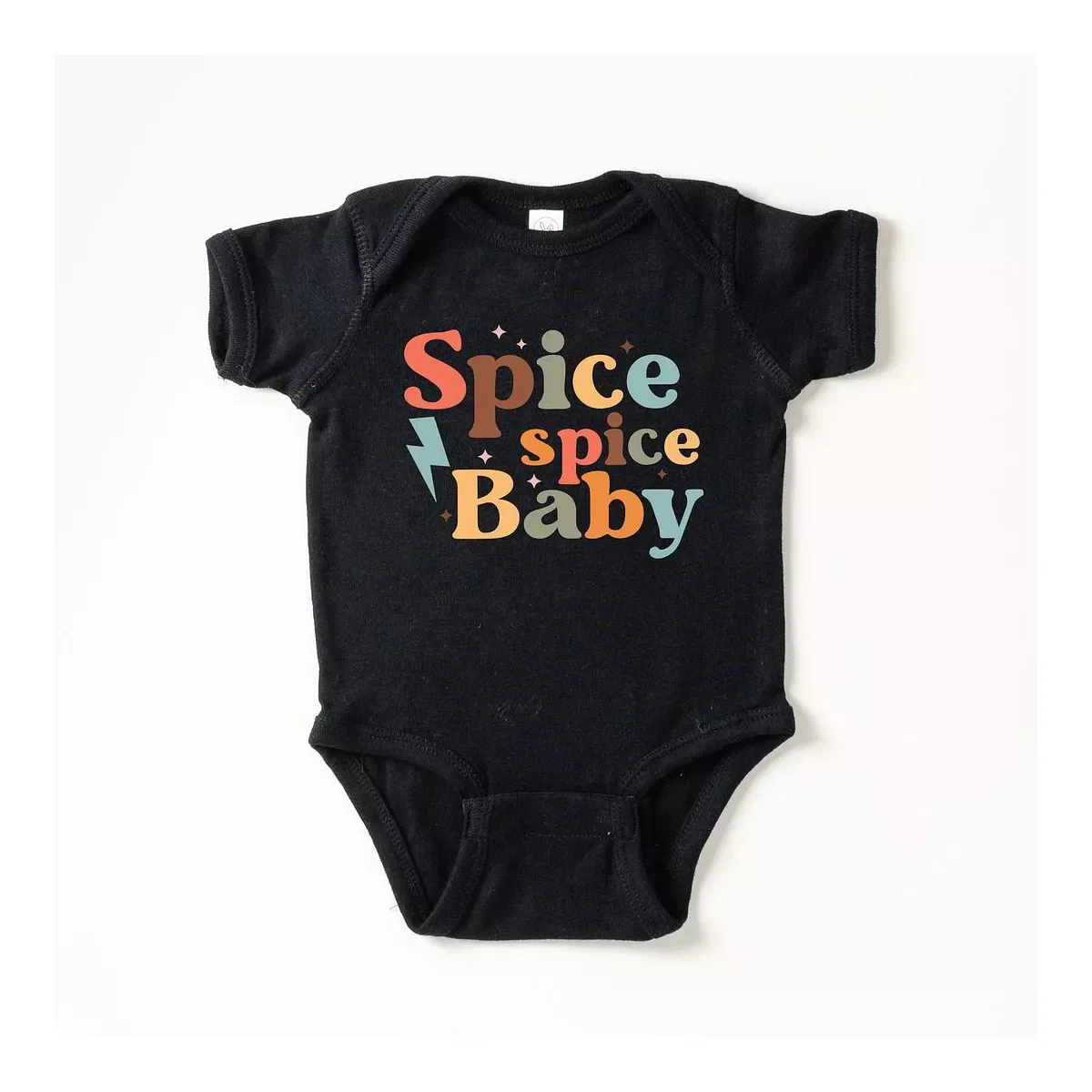 Детский боди с коротким рукавом Spice Spice Baby The Juniper Shop, Black