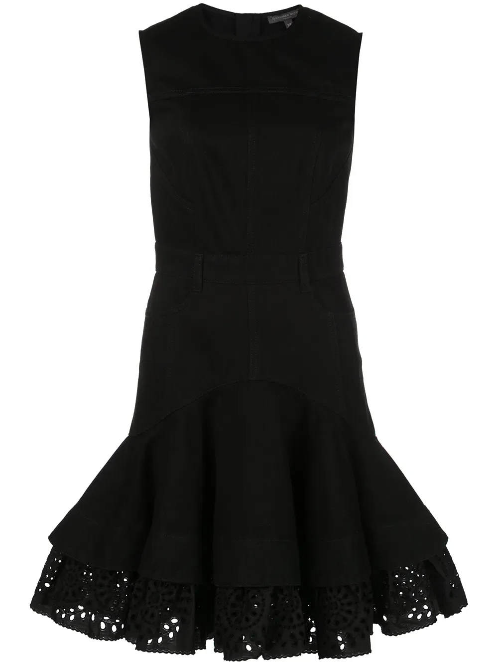 Короткое платье силуэта «русалка» Alexander Mcqueen, черный