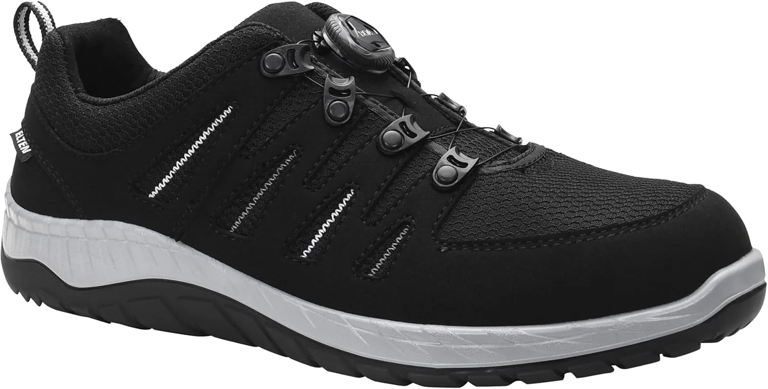 Защитная обувь ELTEN Maddox BOA Black-Grey Low ESD S3S для мужчин и женщин, текстиль, стальные защитные носки, легкая, спортивная, черный