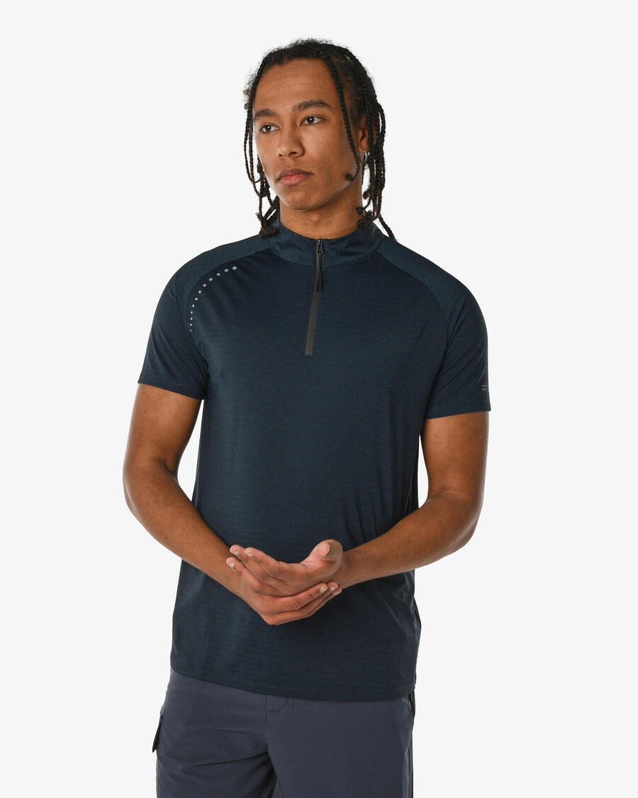 

JAKED Мужская темно-синяя хлопковая футболка для фитнеса