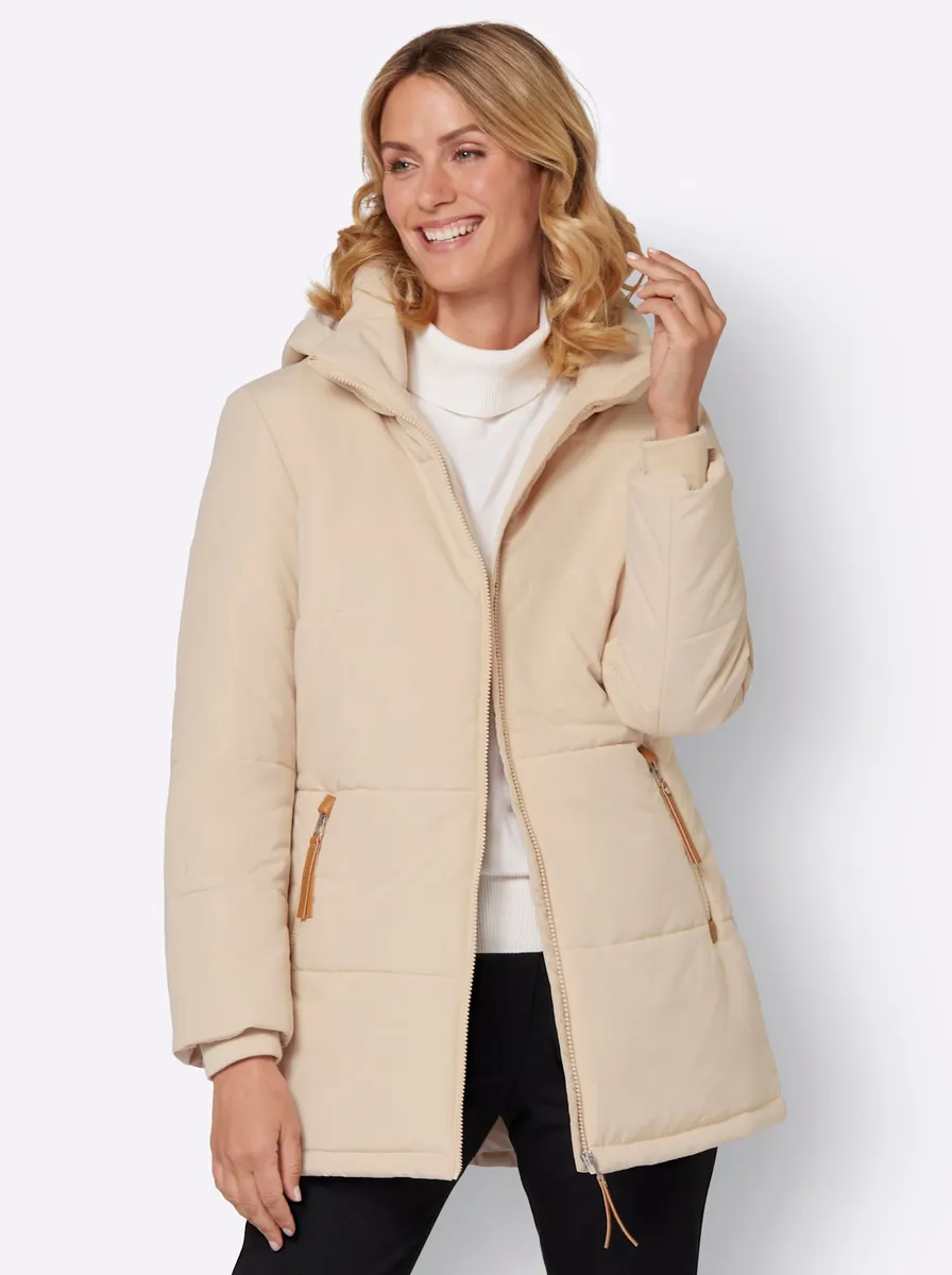

Повседневного образа стеганая куртка с капюшоном Casual Looks, цвет Sand