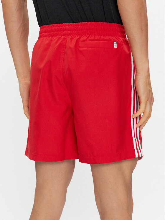 Пляжные шорты Originals Adicolor 3-Stripes Swim Shorts H44768 Adidas, красный — фото 3