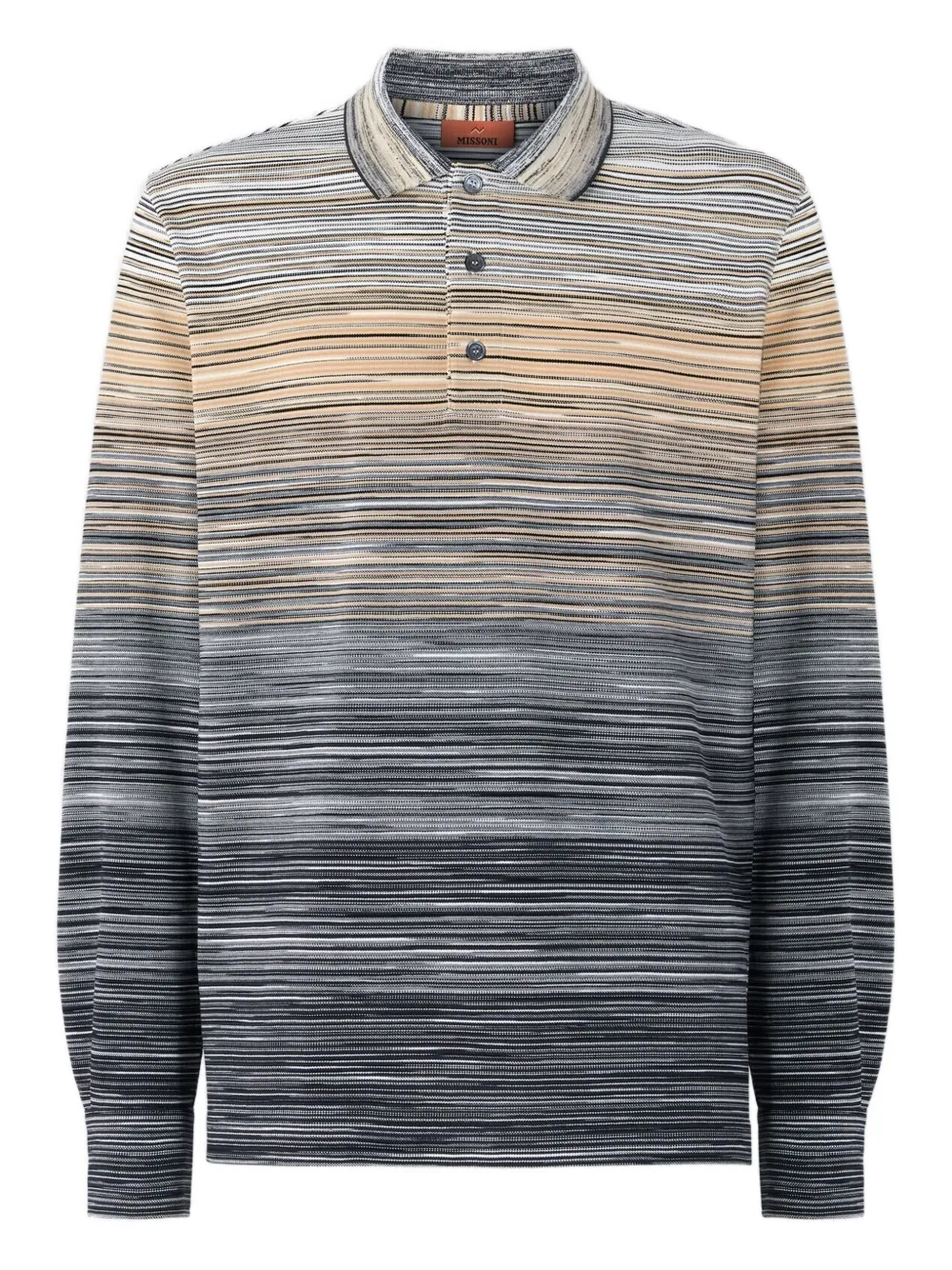 

Полосатая рубашка-поло с длинными рукавами Missoni, серый
