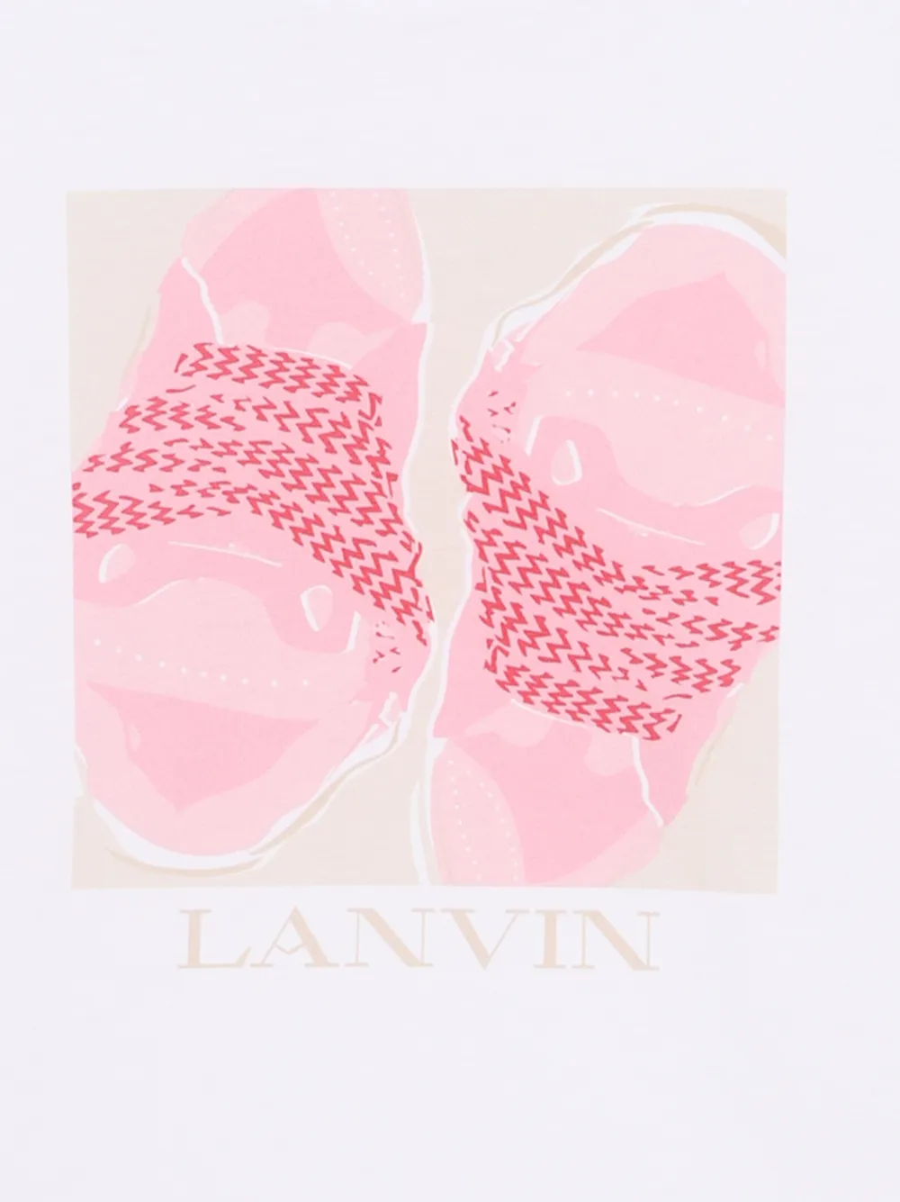 Футболка с графичным принтом Lanvin Enfant, белый — фото 3
