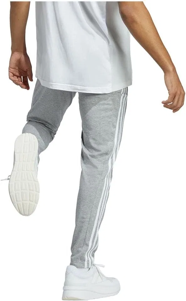 adidas - Спортивные брюки Essentials Single Jersey Tapered Open Hem 3-Stripes для мужчин — фото 2