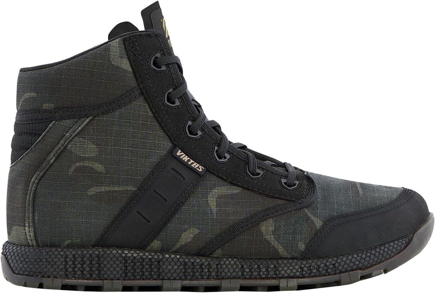 

Мужские тактические кроссовки VIKTOS Overbeach ATV с легкой 15 см рамой Ripstop и резиновым носком, для тренировок на открытом воздухе и походов, Nightfjall Camo