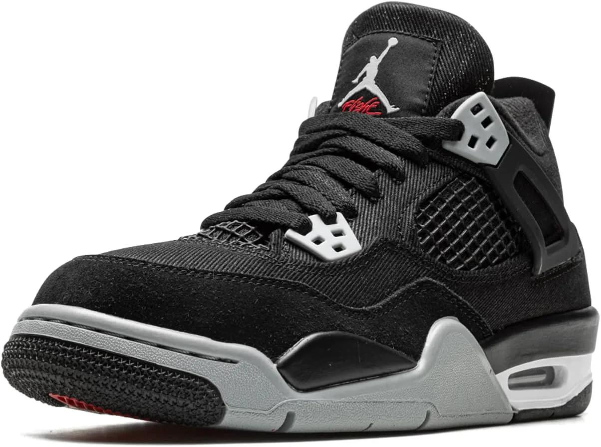 Мужские кроссовки Nike Jordan 4 Retro, размер, черный/серый/белый — фото 2