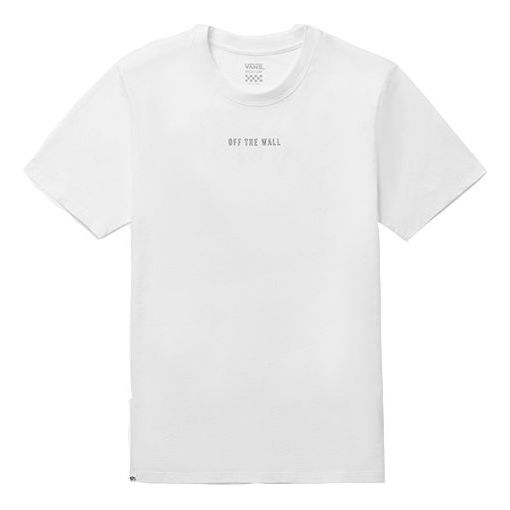 

Футболка Vans Back Large logo Printing Athleisure Casual Sports Short Sleeve Couple Style White VN0A48C1WHT, белый