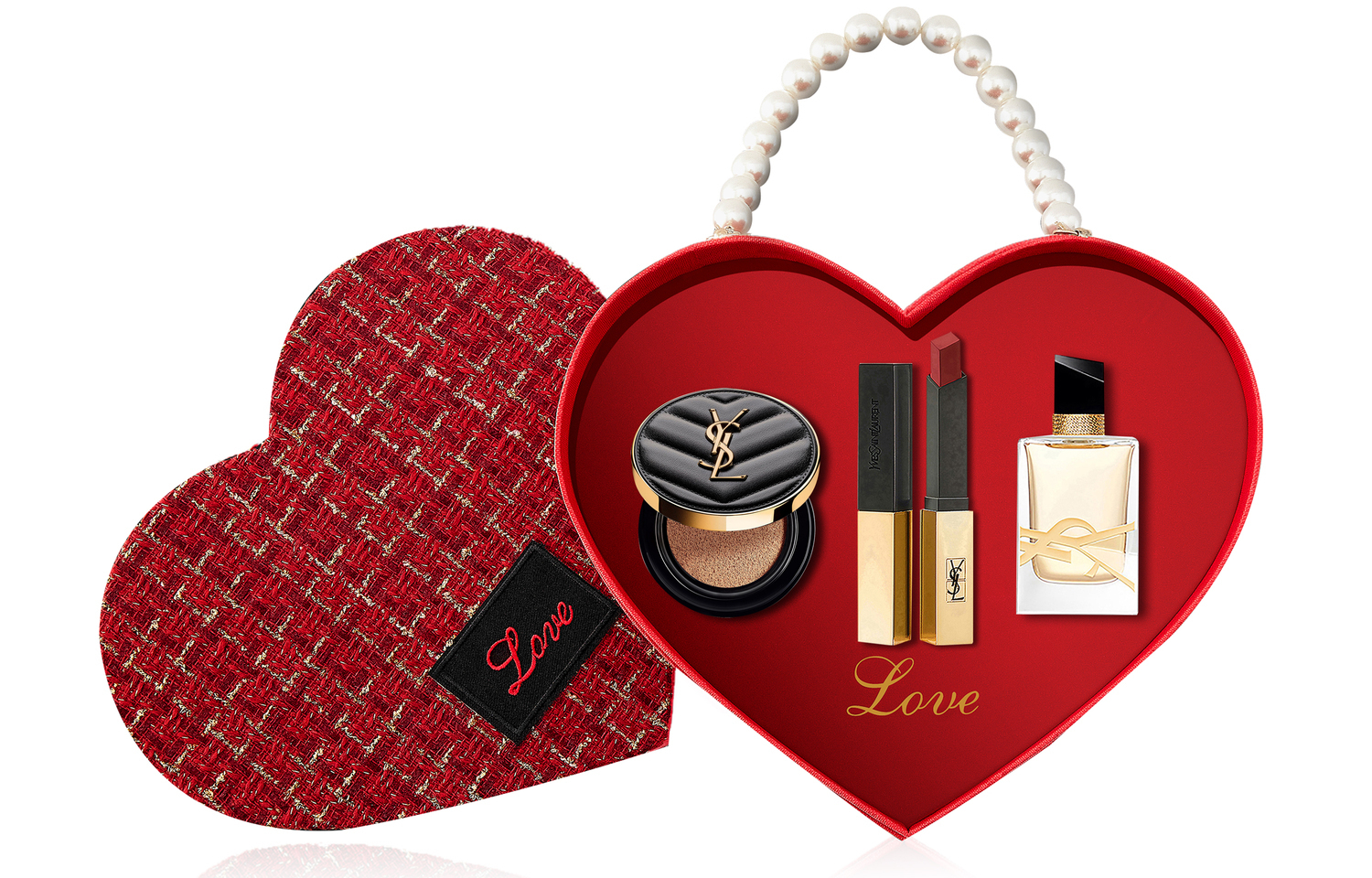 Подарочный набор Yves Saint Laurent Goddess Beloved Gift Set: кушон B20, 5 г + помада #314 + миниатюра парфюма Libre, 7,5 мл — фото 2
