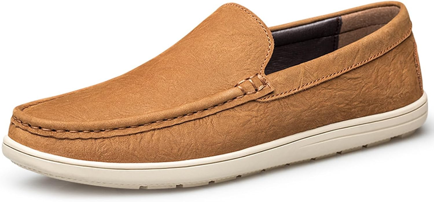 

Мужские легкие лоферы Penny из натуральной кожи, без застежек, для работы и повседневной носки Tznbgge, светло-коричневый