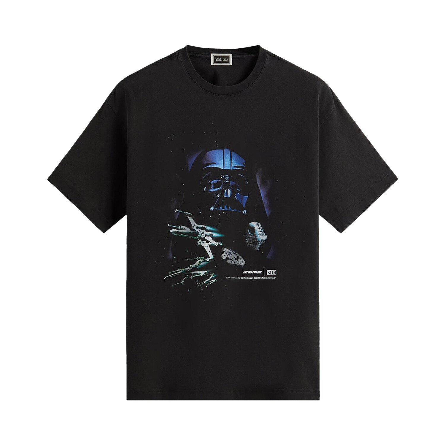 

Винтажная футболка Черный с космическим плакатом Kith x Star Wars Darth Vader