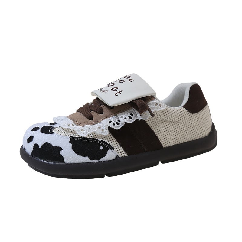 

Женские низкие кеды Casual XIAOLUMILI, cow color