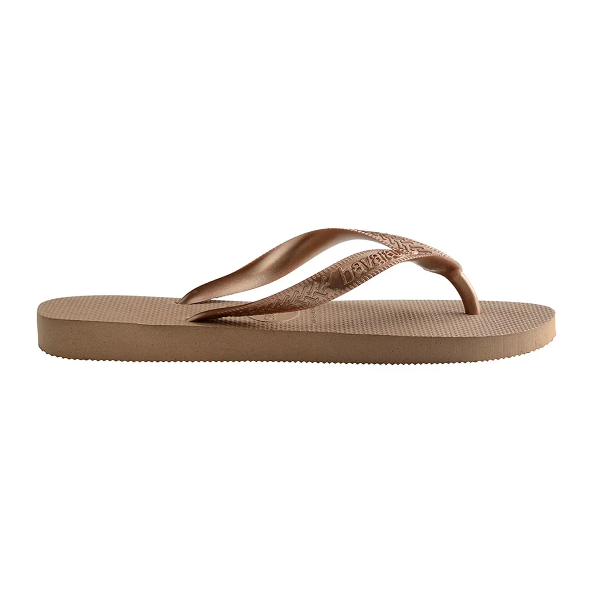 Женские шлепанцы Havaianas на верхнем бретеле, золотой — фото 4