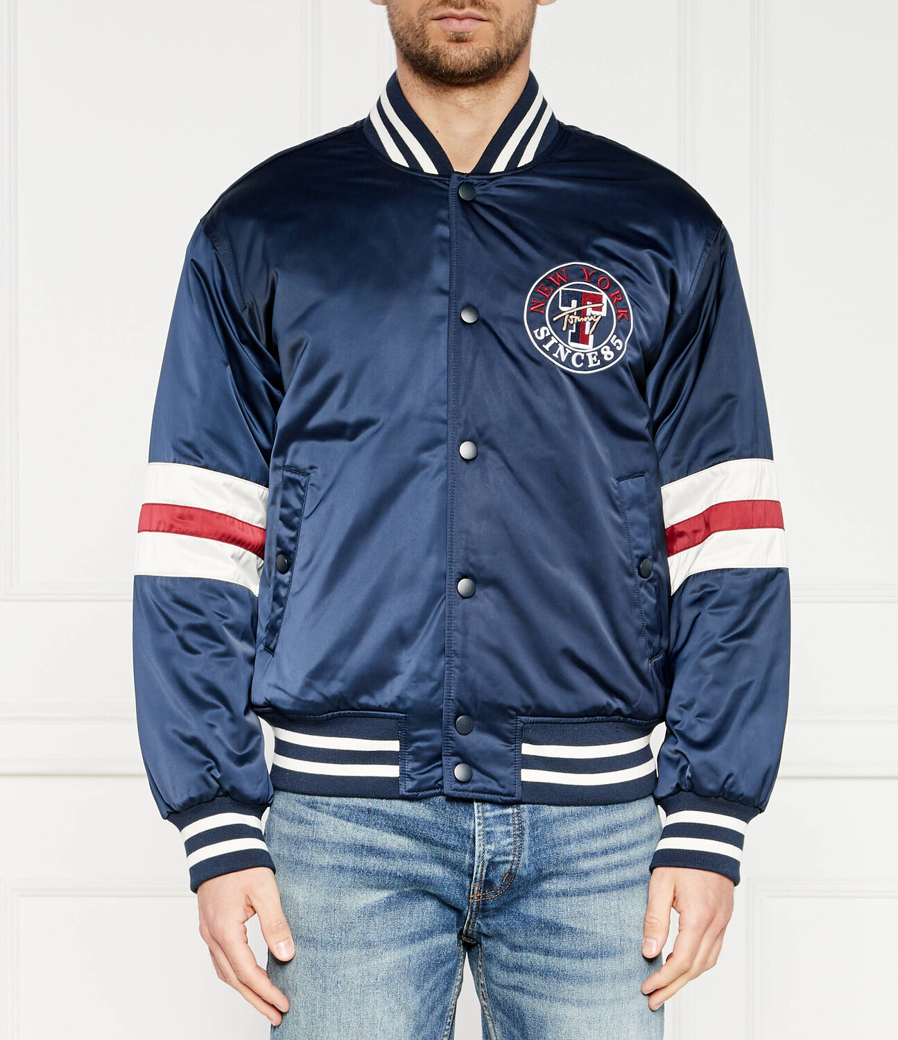 

Куртка Tommy Jeans VARSITY EXPLORER Relaxed fit, темно-синий