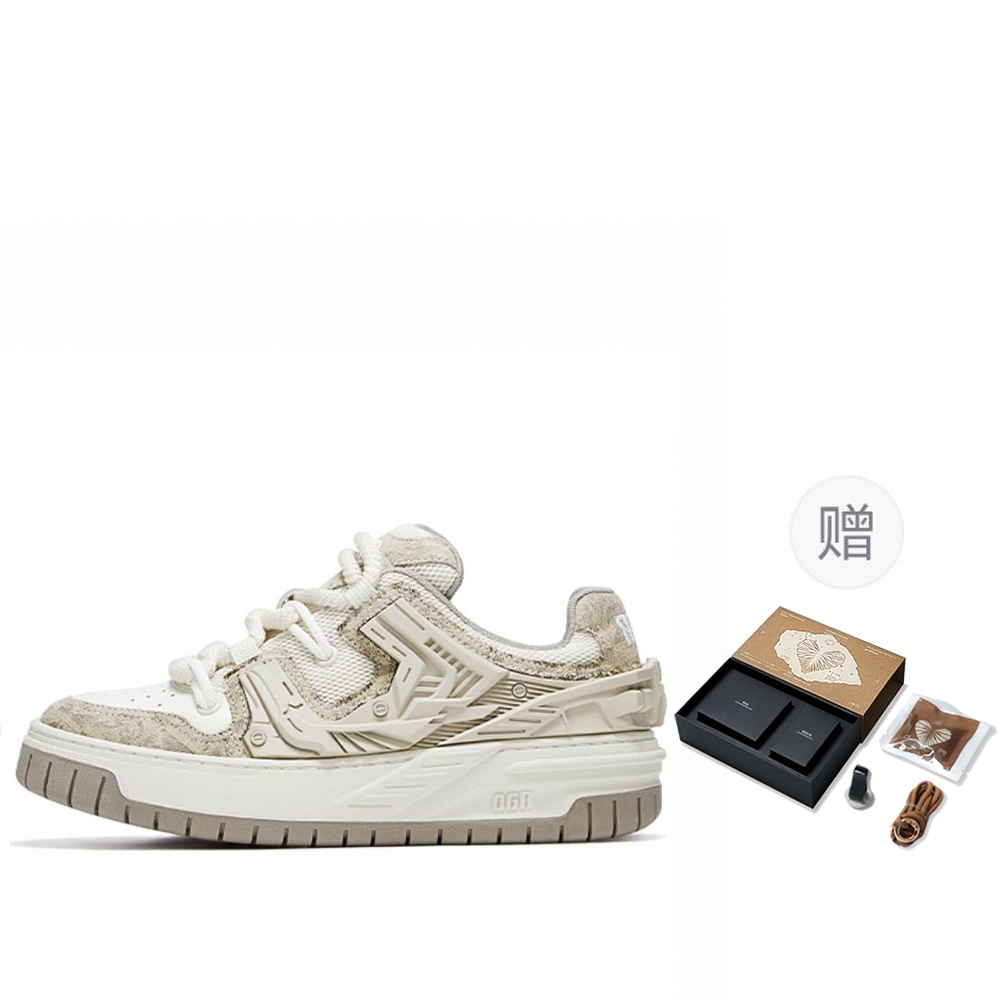 

OGR Геймер Спейс 1.0 Коллекция Меха Скейтборд обувь Пухлые кроссовки Унисекс Экрю, цвет Ecru[Comes with Custom Aromatherapy Gift Sets]