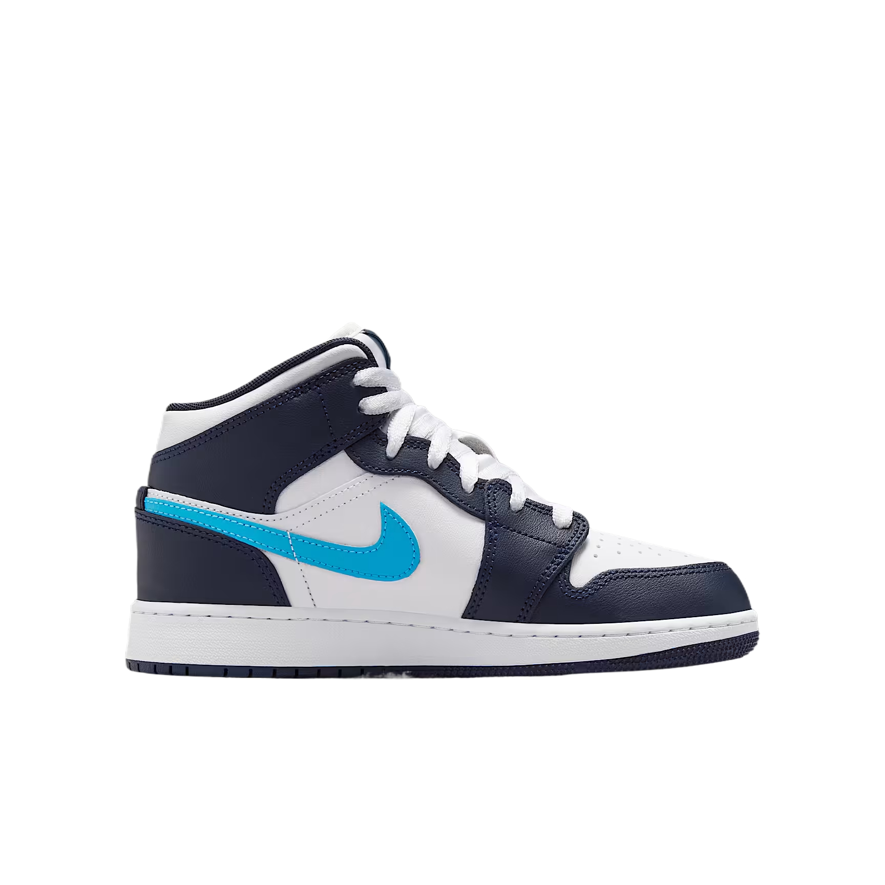 Support Mid top Детские баскетбольные кроссовки для подростков Jordan, obsidian color/белый/темно белый синий — фото 3