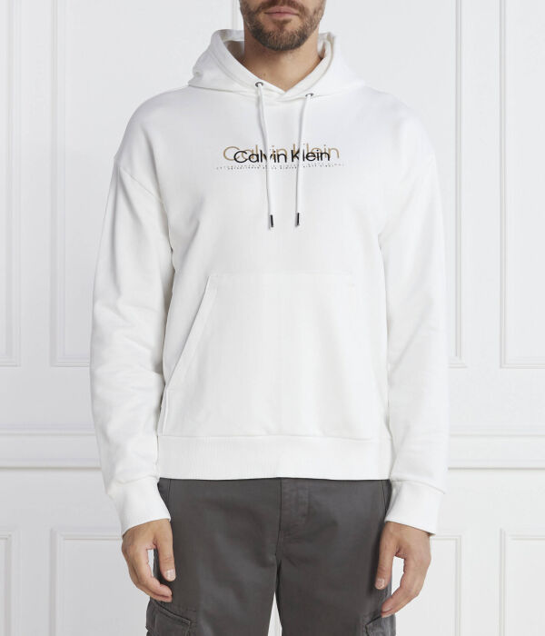 

Толстовка мужская Calvin Klein с капюшоном из двойного хлопка, белый
