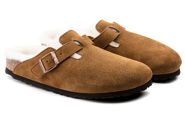 Сабо с подкладкой из овчины Birkenstock, коричневый — фото 3